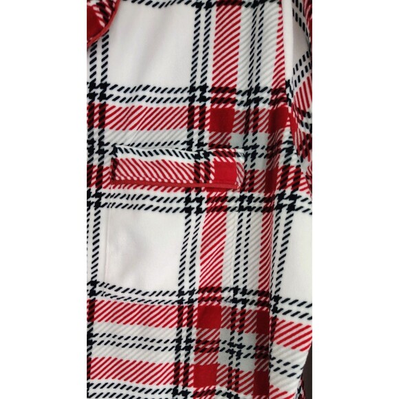 Sleep Sense Cabernet Women's Soft Flannel Pajama Set Long Sleeve Red Plaid Large - Picture 4 of 7